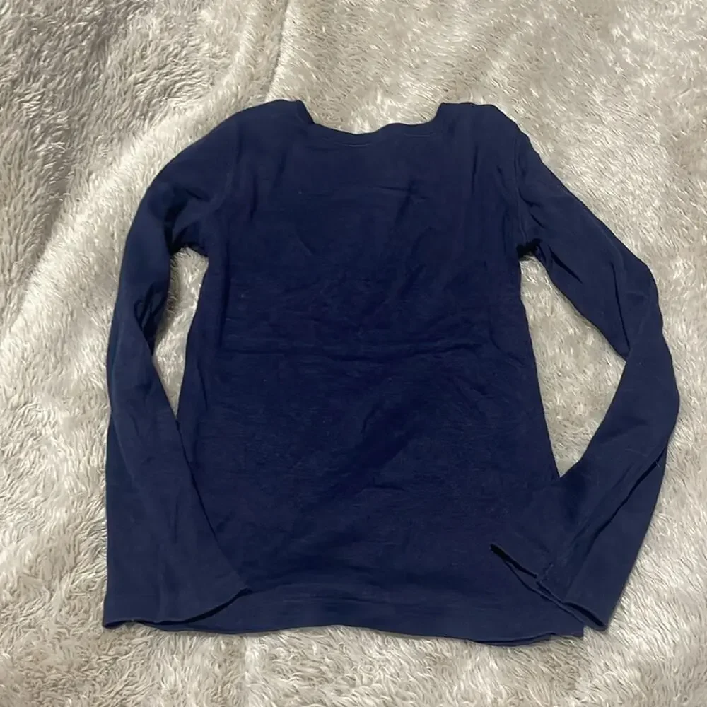 Polo Ralph Lauren 5 navy blue long sleeve cotton modal blend super soft euc